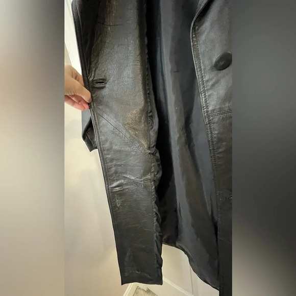 Izzi Vintage Leather Trench Coat - Picture 15 of 16
